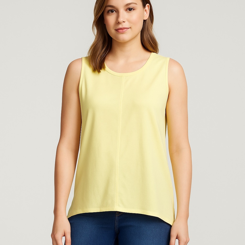 🍉DKNY Light Yellow Sleeveless Tank Top